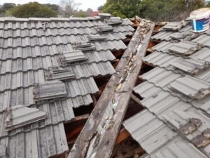 damaged roof valley