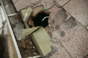 wild life damaged roof