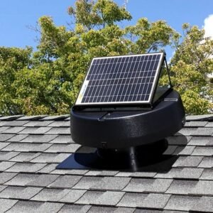 Solar powered attic fan